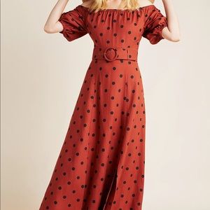 Anthropologie Lucienne Off the Shoulder Maxi Dress
